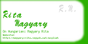rita magyary business card